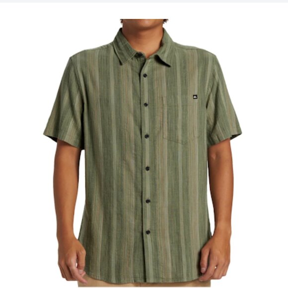 Quicksilver Pyke Classic Short Sleeve Button Up Shirt, Size XLG - Picture 1 of 5